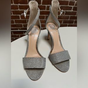 Vince Camuto silver heels 6.5